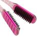 Buy Hair Straightening Splint Comb for Women | Double-Sided Clamp Brush | High-Temperature Resistant Tool for Home Salon | Rose Red Color - Buy Online on SooperMarket.com