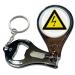 BadgeBeast.co.uk High Voltage - Key Ring Bottle Opener and Nail Clipper