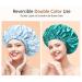 Mikimini Satin Sleep Hood for Long Curly Hair | 2 Pack Green & Light Blue | Double-Layer Silk Hair Caps for Women | Extra Large Stretchy Sleep Caps - Buy Online on SooperMarket.com