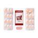 KISS imPRESS No Glue Press-On Nails - French Manicure Light Neutral & White Tips Medium Coffin Shape 30 Nails + Accessories - Buy Online on SooperMarket.com