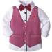 Nwada Boys 4pcs Gentleman Suit Set | Wedding Boys Clothes | Wine Red Outfit 2-3 Years - Buy Online on SooperMarket.com