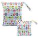 Egurs diaper bag for on the go Wetbag 1 piece large + 1 piece medium owl