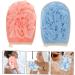 2pcs Exfoliating Gloves for Shower | Double-Sided Loofah | Blue & Pink - Remove Dead Skin & Enhance Your Skincare Routine - Buy Online on SooperMarket.com