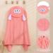 Funmo Baby Hooded Towel 70x140 cm - Soft Super Absorbent Bath Towel for Toddlers (0-5 Years) - Cute Pink Design - Buy Online on SooperMarket.com