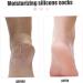 Silicone Moisturizing Socks 1 Pair Long Soft Gel Socks Anti Slip Women Foot Mask Socks Spa Pedicure for Dry Cracked Feet Softening Calluses Rough Skin L - Buy Online on SooperMarket.com