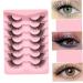 Shop Fluffy Mink Fake Eyelashes | 1 Pack of 7 Pairs | 3D Natural Wispy Lash Extensions for Gorgeous Eye Makeup - Buy Online on SooperMarket.com