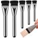Flat Foundation Brush 5Pcs Liquid Foundation Brush Streak-Free Flat Makeup Brush Ultra Thin Concealer Brush for Liquid Cream Foundation Powder Buffing Blending