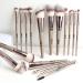 18 Pcs Professional Premium Synthetic Makeup Brush Set - Champagne Gold - Buy Online on SooperMarket.com