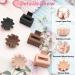 6 Pack Small Flower Claw Clips - Neutral Colors Non-Slip Hair Clips for Thin Hair - 2 Inch Rectangle Design for Women & Girls - Buy Online on SooperMarket.com