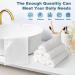 HOMEXCEL Microfiber Washcloths Towel Pack of 24 - 12x12 White | Highly Absorbent & Soft Face Towels for Bathroom, Gym, Hotel & Spa - Fast Drying Multi-Purpose Cleaning Cloth - Buy Online on SooperMarket.com