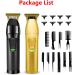 Professional Cordless Hair Clippers Set for Men - Rechargeable with 10 Styling Combs | 2 Pieces Black Gold - Buy Online on SooperMarket.com