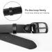 Werforu Women's Black Leather Belt | Plus Size 46-50 | Polished Gun Color Buckle | Jeans Pants Suit - Buy Online on SooperMarket.com