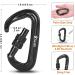 Favofit Locking Carabiner Clips 4 Pack - Heavy Duty 12KN Carabiners for Camping, Hiking, Outdoor & Gym - Small Black Carabiners for Dog Leash & Harness - Buy Online on SooperMarket.com