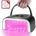 Rechargeable 60W Cordless UV Nail Lamp with 42 Red-Light Beads - Professional Gel Nail Light for Gel Polish | Automatic Sensor & Portable Nail Dryer | S20-Black - Buy Online on SooperMarket.com