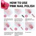 Trendyfave Pink Nail Polish Long Lasting Nail Varnish Pastel Quick Dry Nail Polish Nail Polish Non-Toxic Water Based Formula Nail Polish for DIY Nail Art No Need Baking - Buy Online on SooperMarket.com