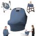 MILK SNOB Original 5-in-1 Luxe reference-multifunctional baby carrier with breastfeeding top function |Still towel for on the go stroller sun protection reference for baby seats etc. (Ocean Blue) Meerblau