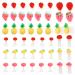 FRCOLOR Toe Separators Silicone Nail Art Finger Separators Nail Polish Toe Spacers Silicone Spacers Dividers Fruit Shape Nail Stretchers for Nail Polish Nail Art DIY Pedicure Tool 24PCS As Shown 24pcs