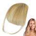Dranng Bang Extensions Clip Human Hair French Bangs Clip on Fake Bangs Fringe Natural Color Fringe Hairpieces Stylish Neat Bangs Hair Extension for Girls Women gray gold