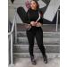 Kaximil Women's Workout Tracksuit Set - Long Sleeve Crop Top & High Waist Legging Pants - X-Large Black - Buy Online on SooperMarket.com