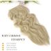 FESHFEN Invisible Wire Hair Extensions - 16 Ash Blonde Long Wavy Hairpiece for Women - Buy Online on SooperMarket.com