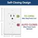 6-Pack Self Closing Outlet Covers - White  Easy to Install Baby Proof Outlet Covers with 12 Clear Outlet Plug Covers for Child Electrical Safety - Baby Proofing Electrical Outlets Made Easy by Wittle - Buy Online on SooperMarket.com