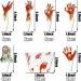 72PCS Halloween Cupcake Toppers - Zombie Hand Tombstone & Horror Red Handprint Cupcake Supplies for Halloween Party - Buy Online on SooperMarket.com