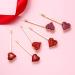 12 Pack Boderier Valentine's Day Heart Bobby Pins - Red Enamel Rhinestone Hairpins for Women & Girls - Buy Online on SooperMarket.com