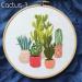 Highkick Cactus Series Embroidery Starter Kit for Adults - Stamped Pattern, Floss, Needles, and Hoop Included! Perfect for Beginners - Buy Online on SooperMarket.com