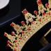 Kamirola Queen Crystal Tiara Headband for Women - Gold Red Wedding Hair Accessory - Buy Online on SooperMarket.com