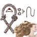 No Heat Curlers, Overnight Heatless Curls for Long Hair, Heatless Curling Rod Headband You Can Sleep In, Soft Silk DIY Hair Styling Tools Kit (Leopard)