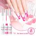 RARJSM Gel Liner Nail Art Polish Set - 6pcs Black White Pink Red Glitter Silver Gold 8ml - Soak off, Curing, Thin Brush - Home Salon DIY - Buy Online on SooperMarket.com