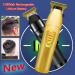Professional Cordless Hair Clippers Set for Men - Rechargeable with 10 Styling Combs | 2 Pieces Black Gold - Buy Online on SooperMarket.com
