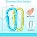 Craebuer 4 Pack 3 inch Aluminum D-Ring Carabiner Clips - Locking Snap Hook for Outdoor Camping & Hiking - Buy Online on SooperMarket.com