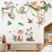 decalmile Jungle Animal Tree Branch Wall Decals Safari Animal Monkey Koala Wall Stickers Baby Nursery Kids Bedroom Living Room Wall Decor