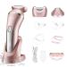 Hatteker Electric Razor for Women 3 in 1 Lady Shaver Kit for Face Chin Arm Leg Armpit Bikini Cordless Portable Painless Electric Epilator IPX7 Waterproof USB Rechargeable Dry Wet