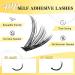 Lankiz Self-Adhesive Eyelashes - 160pcs No Glue Required 40D D Curl DIY Eyelash Extensions Reusable Pre-Glued Individual Lashes - Buy Online on SooperMarket.com