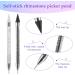 Andibro Rhinestone Picker Tool Set Dual-end Diamond Dotting Pens Wax Pencil Acrylic Pickup Kit for Nail Gems Stones DIY Nail Art Crafts 2 Dotting Pen 2 Wax Tip 2 Nail Art Tweezer(Black+White) - Buy Online on SooperMarket.com
