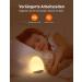 Synighty Dimmable Silicone LED Night Light for Children - 8 Color Changing 1-Hour Timer Memory Function Type C Charging - Perfect Egg-Shaped Bedside Lamp for Breastfeeding (White) - Buy Online on SooperMarket.com