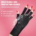 WLLHYF Anti UV Gel Nail Gloves - Fingerless Sun Protection Gloves 22cm-Black - Buy Online on SooperMarket.com