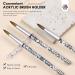 Saviland 4-Piece Acrylic Nail Brush Set with Holder & Cuticle Pusher - Nail Art Tools for Acrylic Powder, Extensions, and Carving | Home DIY and Salon Use - Buy Online on SooperMarket.com