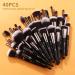 BEILI 40Pcs Professional Synthetic Makeup Brush Set for Foundation Blending Face Powder Blush Eye Shadows - Premium Kabuki Brushes Kit - Buy Online on SooperMarket.com