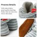 TMEOG Baby Booties Slippers | Newborn First Walking Shoes for Boys & Girls | 0-18 Months | Light Green Striped - Buy Online on SooperMarket.com