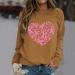 Yihaojia Breast Cancer Awareness Sweatshirts for Women Round Neck Long Sleeve Pullover Top Pink Ribbon Print Fall Blouse Khaki#55 XX-Large - Buy Online on SooperMarket.com