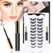 ToyRis Magnetic Eyelashes with Eyeliner Kit - 3 Pairs 10 Pairs Waterproof Reusable 3D 5D Natural Look False Lashes with Tweezers No Glue Needed (10 Pairs (Mixed)) 10 Pair (Pack of 1)