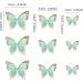 Blumomon 30-Piece 3D Butterfly Cake Topper Decorations - Green & Gold Border Mixed Sizes for Weddings Baby Showers & Birthdays - Perfect Cupcake Picks - Buy Online on SooperMarket.com