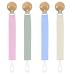 Smarbore 4 Pack Pacifier Clips for Boys and Girls Fabric Pacifier Holder Leash Universal Binky Clips Fits for Most Pacifier Pacifier Strap with Clip Keeps Pacifiers & Teethers in Place multicolored