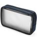 ProCase TSA Approved Travel Toiletry Bag Pouch, Matte Clear Travel Organizer Airport Carry-On Checkpoint Airline Compliant Storage Bag for Toiletries Liquids Creams and Cosmetics -Navy