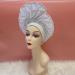 QliHut Luxury Nigerian Aso Oke Headtie - Ready-Made African Headwrap for Women | White Fabric Headband for Party and Events - Buy Online on SooperMarket.com