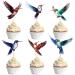 Blumomon 24 pieces birds and animals cupcake topers kolibri cupcake picks bird sampling animals cake decorations for children's birthday party theme party decorations accessories