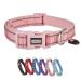 YUDOTE Dog Collar Medium Strong Reflective Nylon Webbing with Soft Comfy Neoprene Padded Linning for Medium Dogs Daily Use Pink M (Pack of 1) Pink